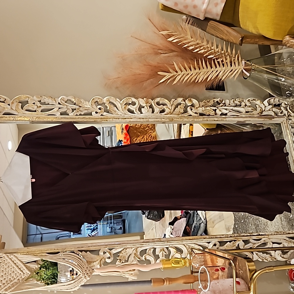 Dress burgundy wrap